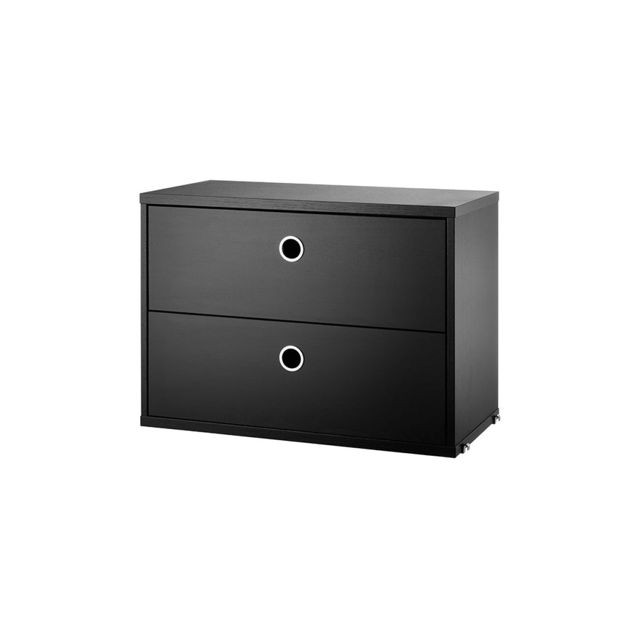 Caisson 2 tiroirs 58 x 30 cm - Noir