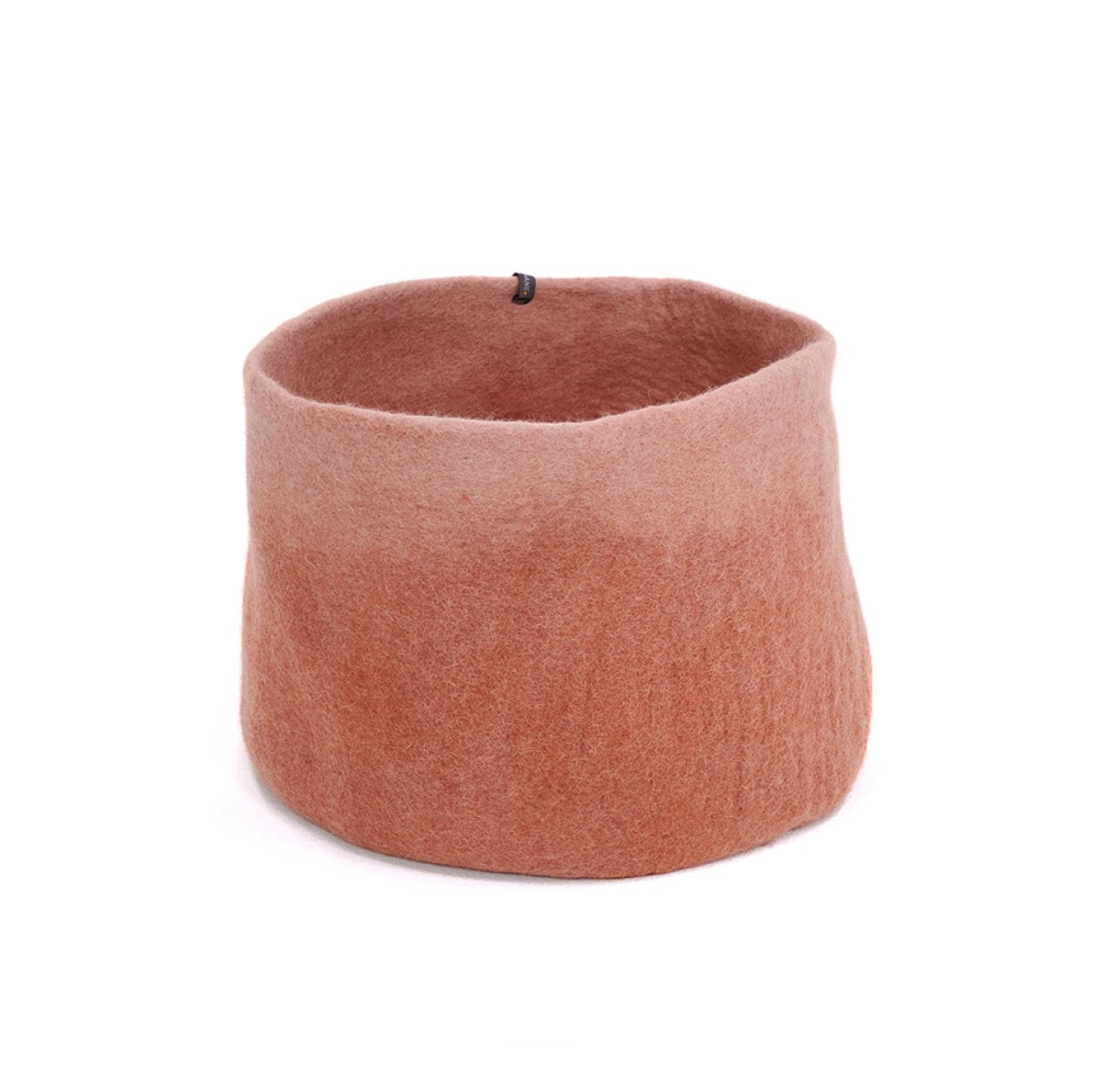Calebasse en feutre M bicolore - Corail