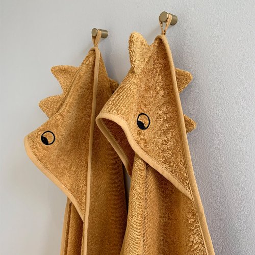 Cape de bain bébé Dinosaure Albert - Moutarde