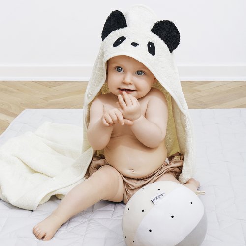 Kapuzenbadetuch Albert Panda creme de la creme main image 1