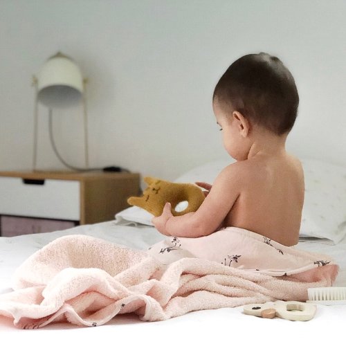 Cape de bain Colette Faon - Rose clair