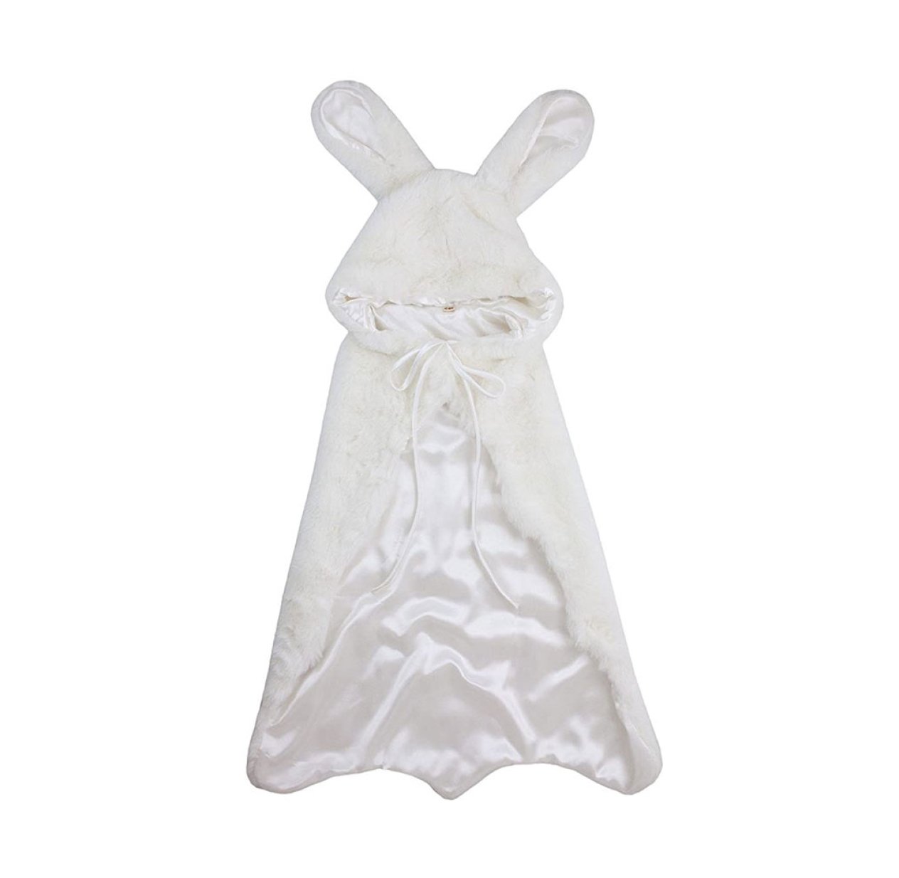Cape des bois lapin en fausse fourrure - Blanc