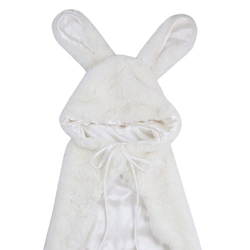 Cape des bois lapin en fausse fourrure - Blanc