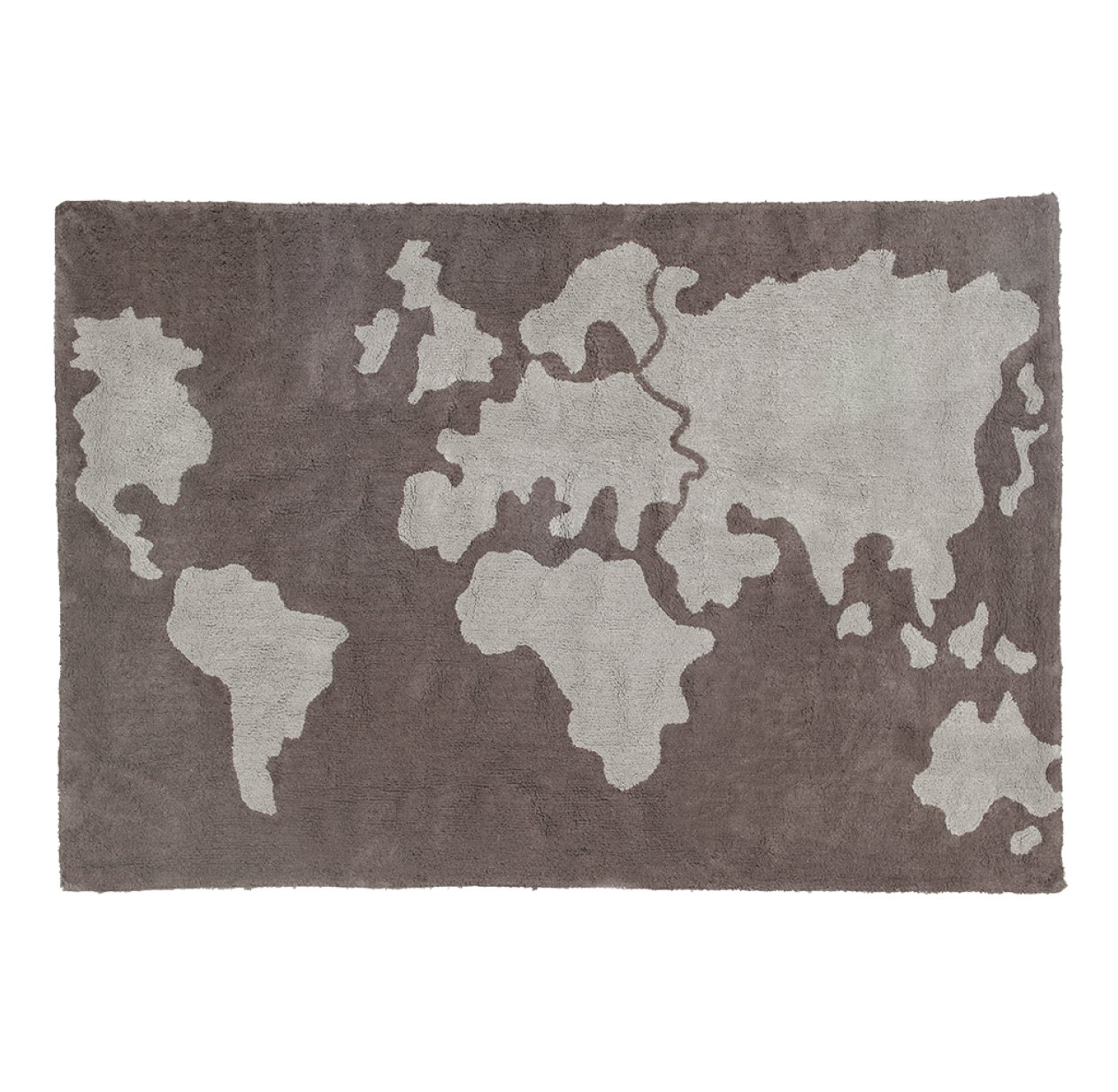 Tapis Carte du Monde - Gris