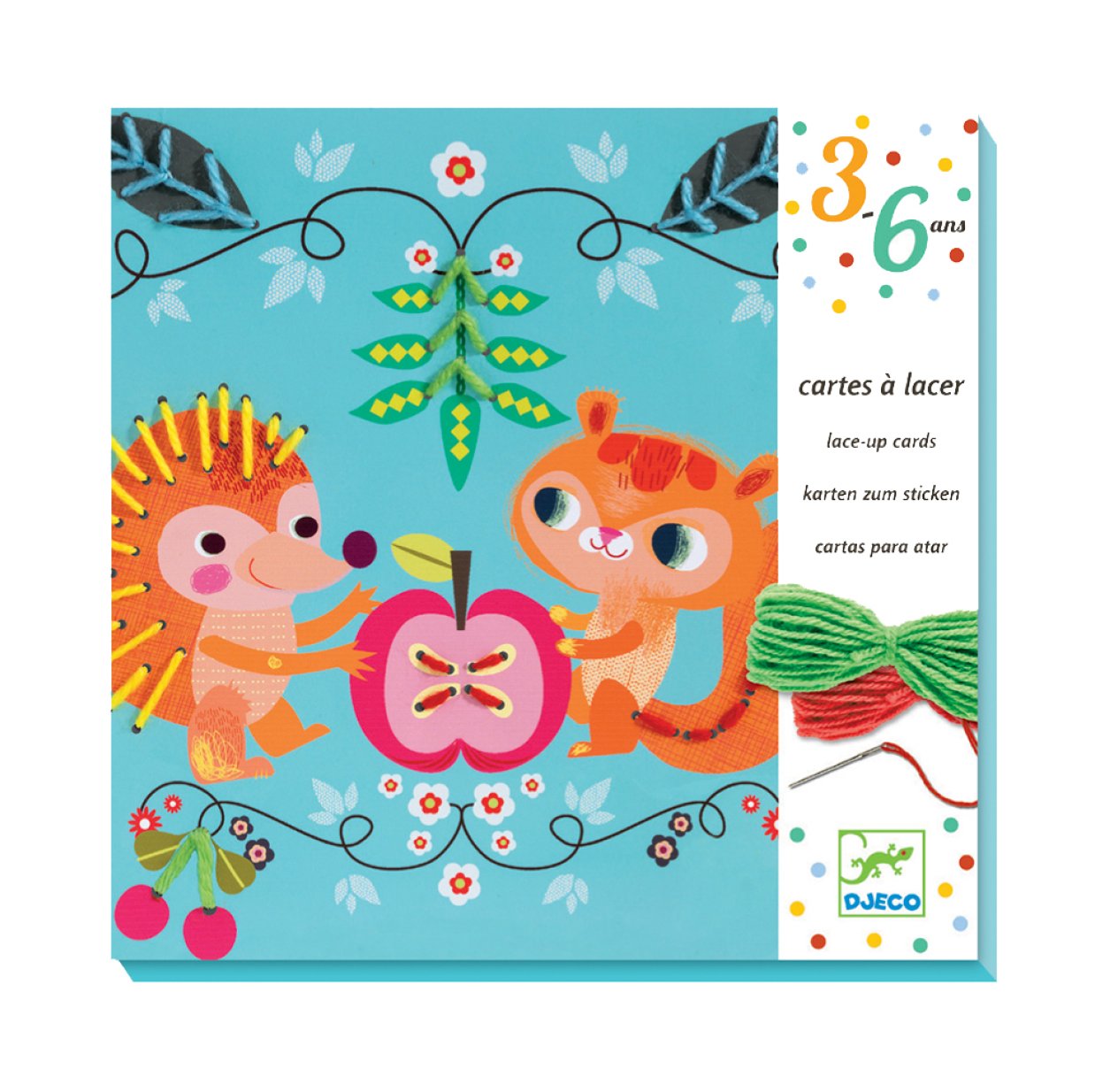 Cartes à lacer Les petits copains Djeco pour chambre enfant Les Enfants du Design