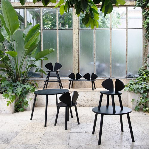 Chaise enfant Mouse 2-5 ans - Noir