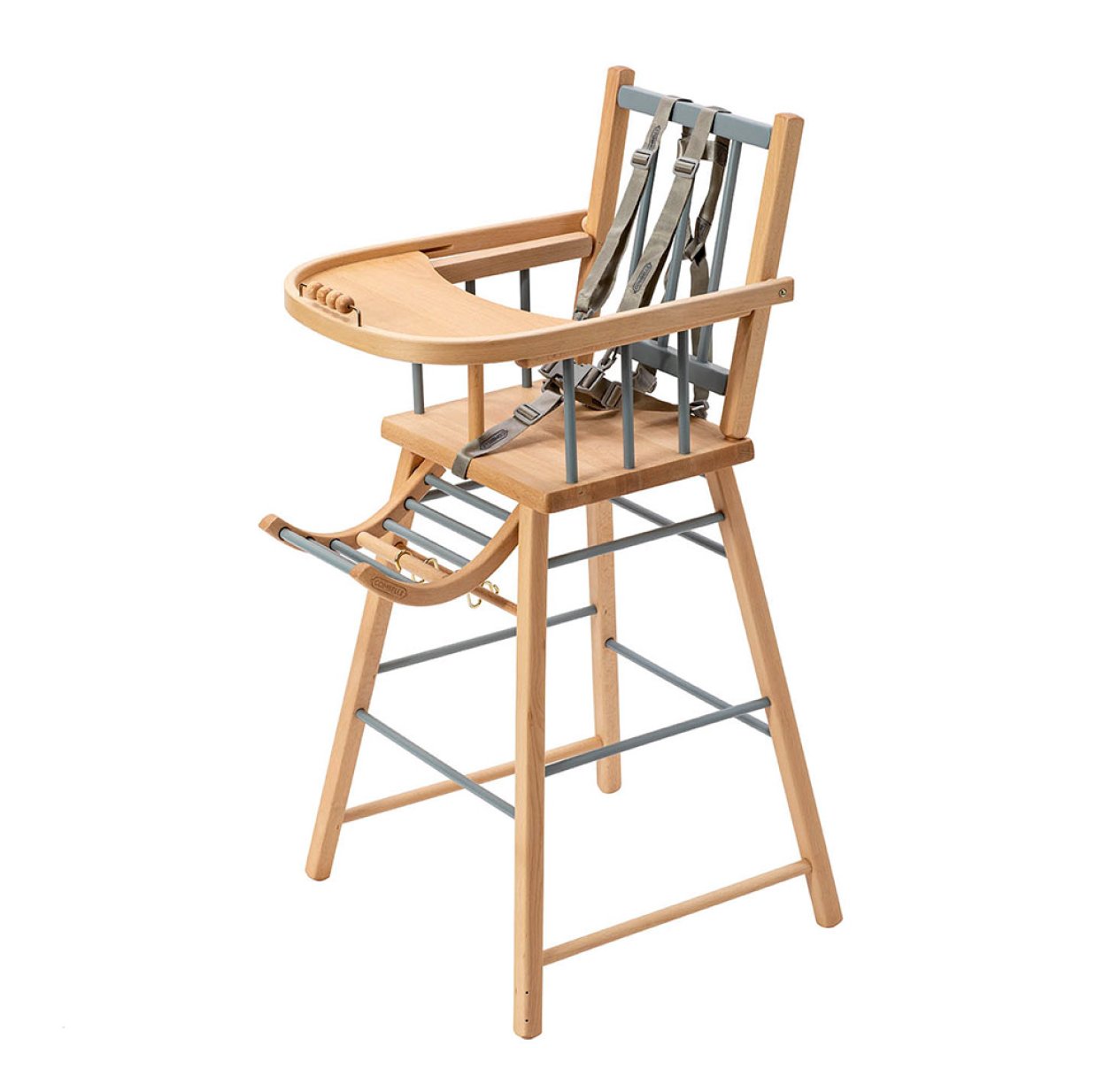 Chaise Haute André - Bleu gris