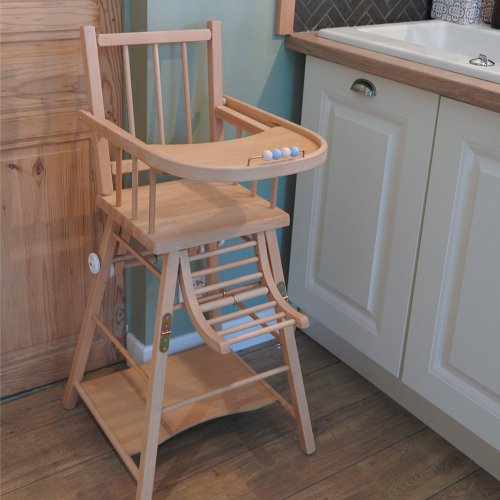 Chaise Haute transformable Marcel - Hêtre vernis