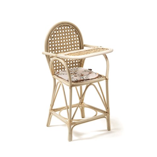 Chaise haute en rotin pour poupée Raya - Poétic