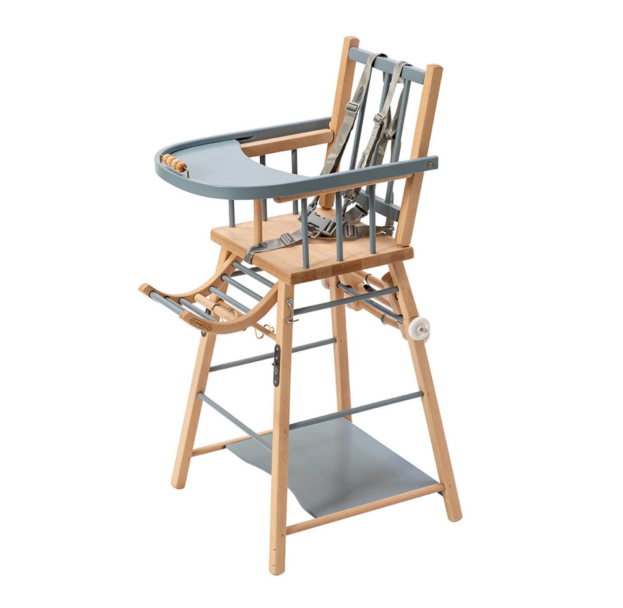 Chaise Haute transformable Marcel - Bleu gris