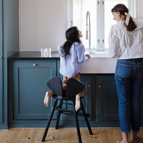 Chaise junior Mouse 3-9 ans - Noir