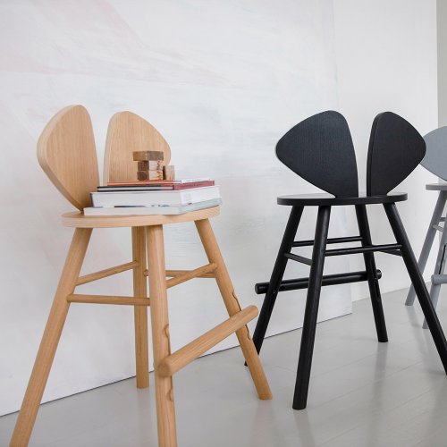 Chaise junior Mouse 3-9 ans - Noir