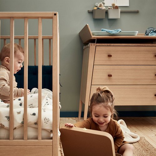Chambre Bébé Complète Linea Duo Commode à langer - Chêne