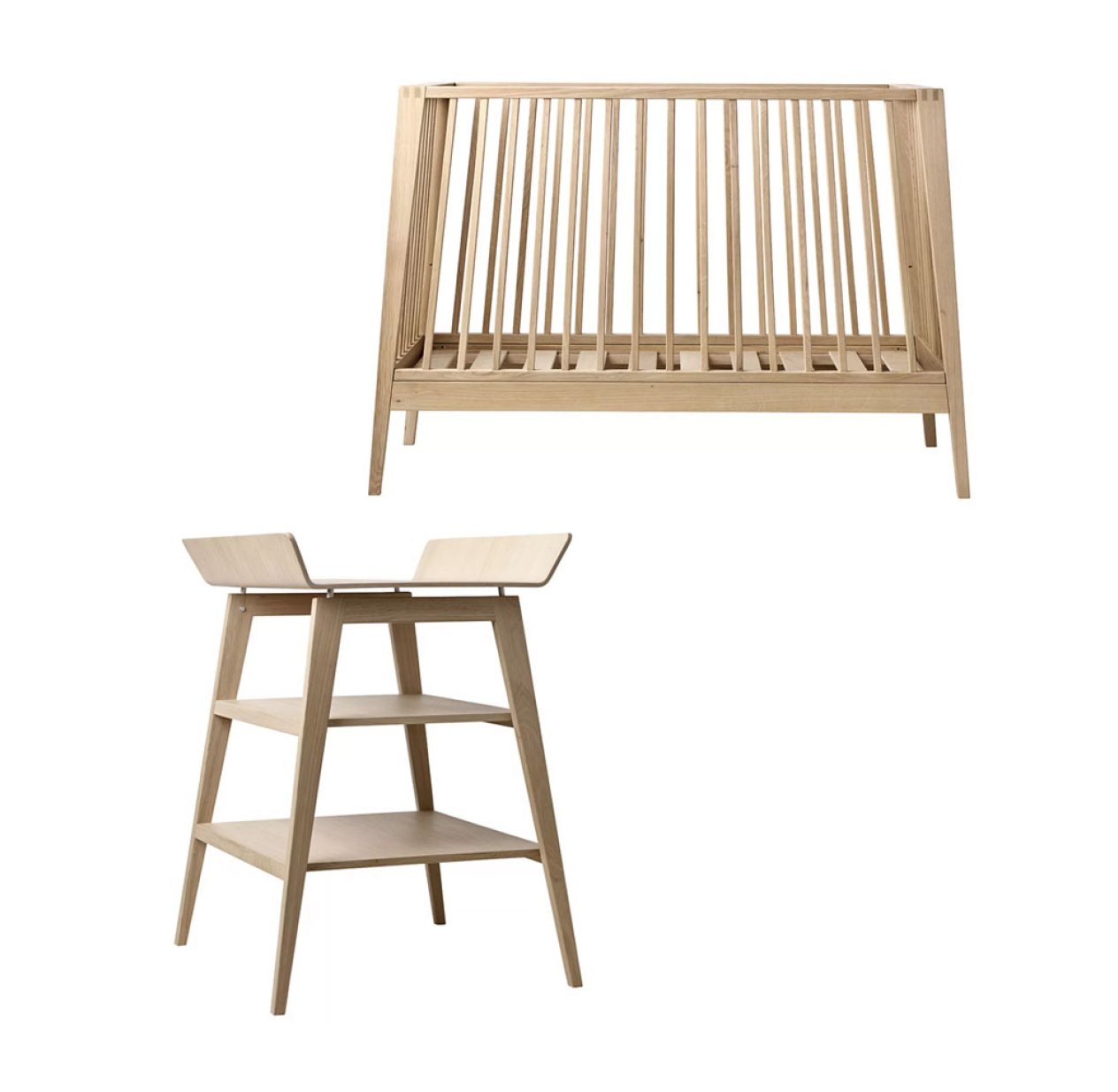 Chambre Bébé Complète Linea Duo Table à langer - Chêne