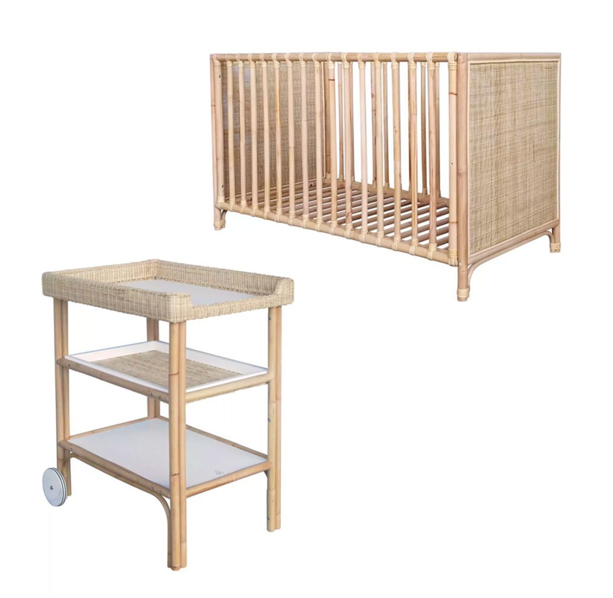 Chambre Bébé Complète Nemo Duo Table à langer en rotin