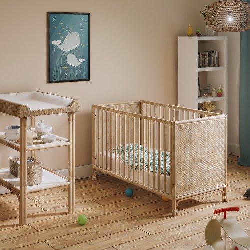 Chambre Bébé Complète Nemo Duo Table à langer en rotin