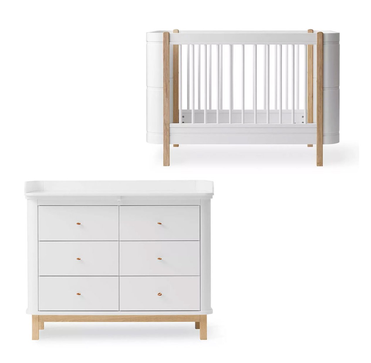 Chambre Bébé Complète évolutive Mini+ Wood - Grand plan à langer