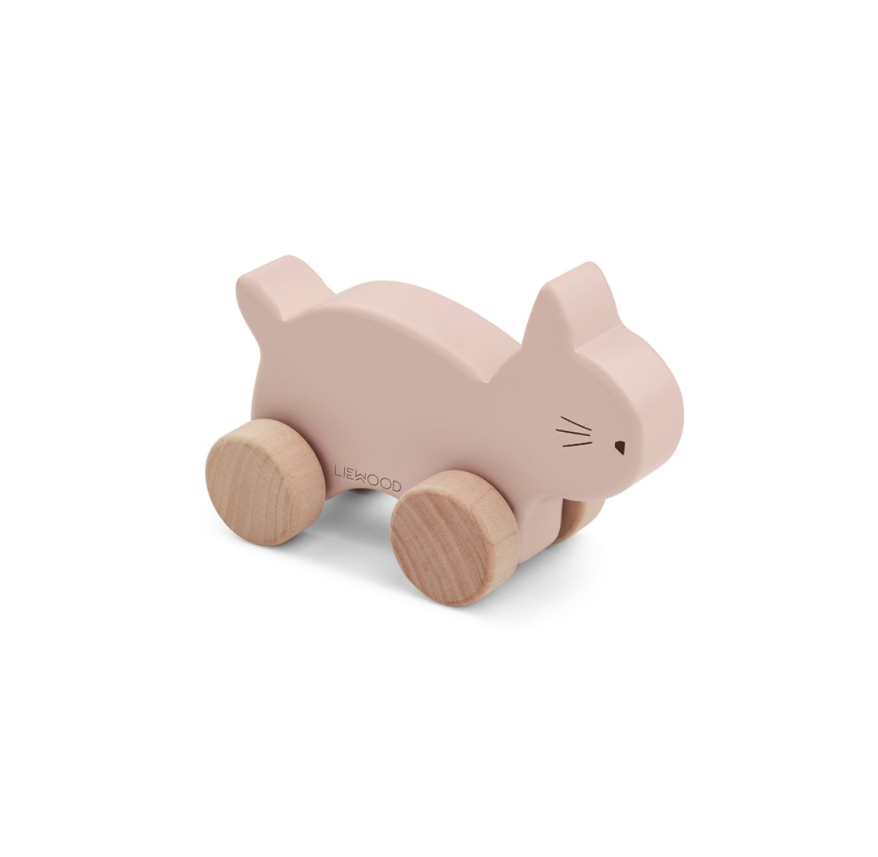 Jouet en bois chat Elena - Rose pastel