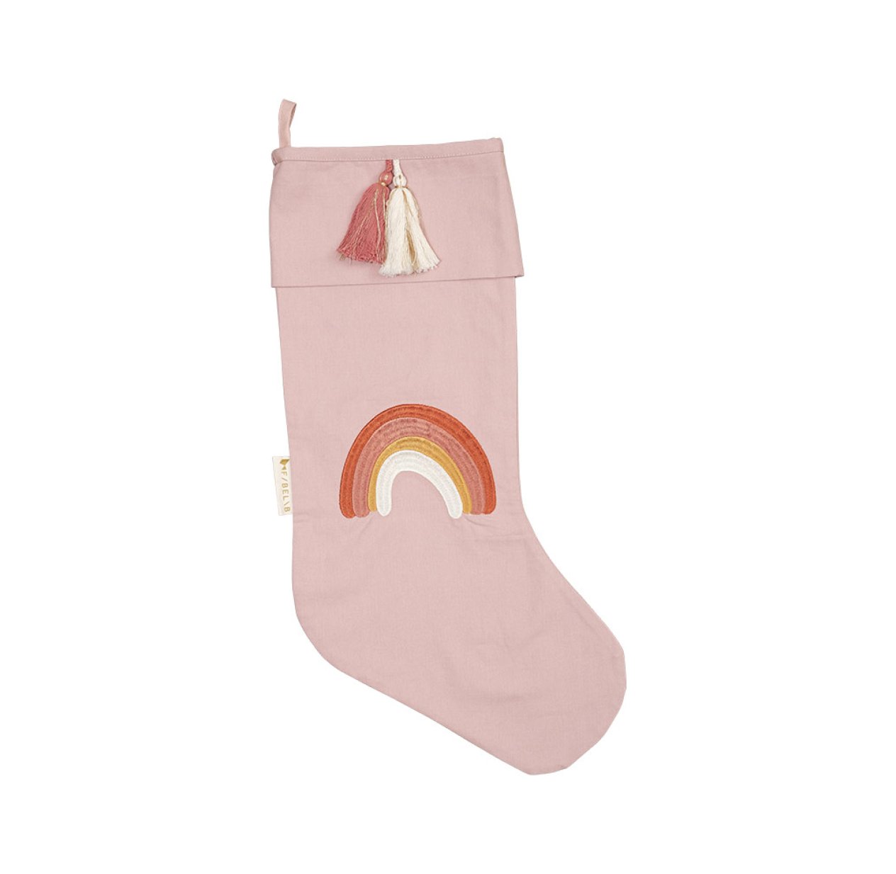 Chaussette de Noël brodée Rainbow
