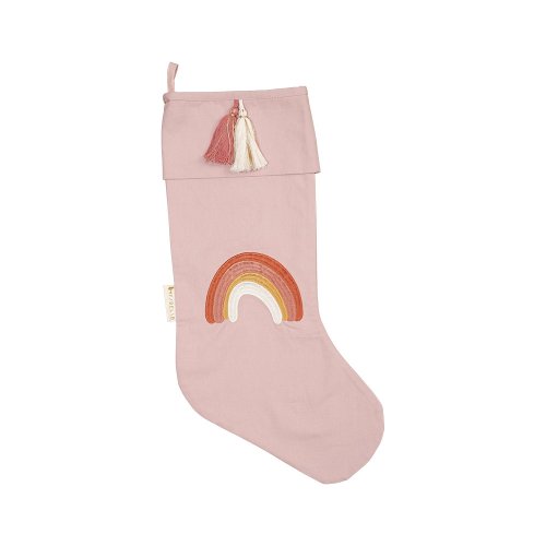 Chaussette de Noël brodée Rainbow