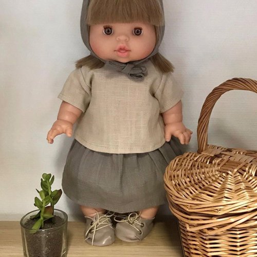 Chaussures à lacets en cuir Poupée Gordis - Taupe