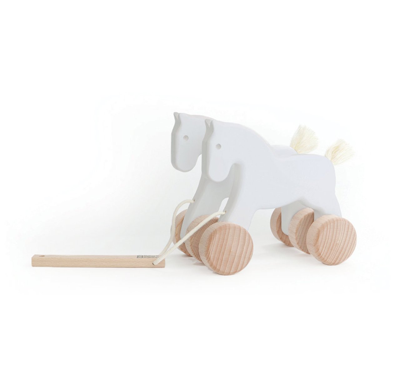 Chevaux à tirer - Blanc