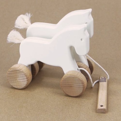 Chevaux à tirer - Blanc