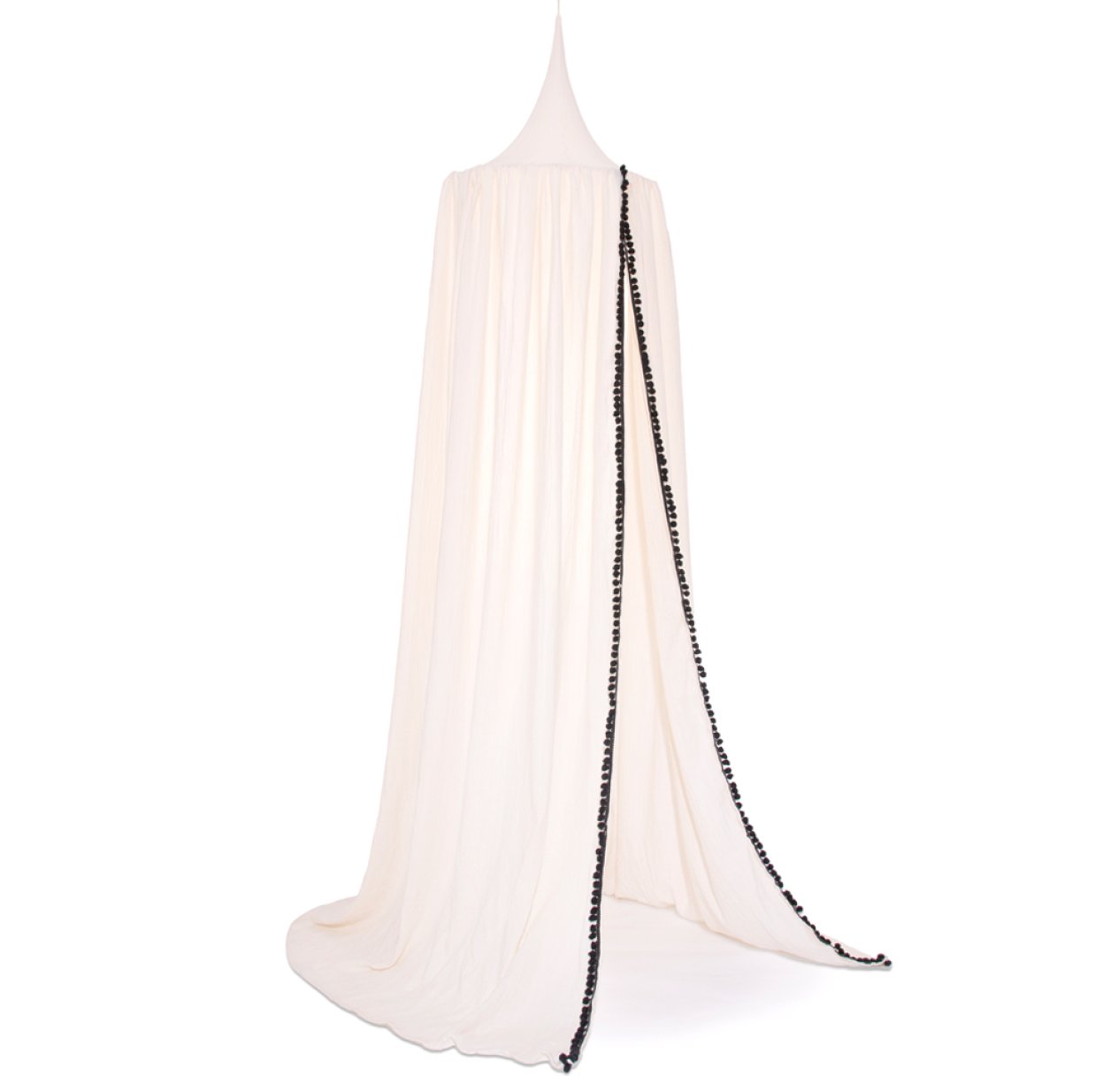 Ciel de lit amour pompon - Naturel