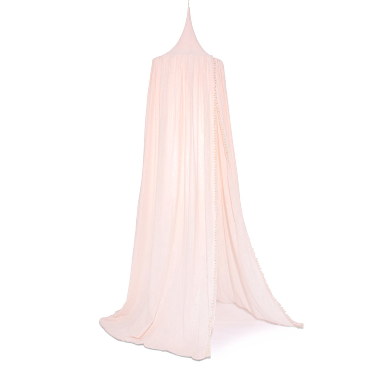 Ciel de lit amour pompon dream pink - Rose poudré