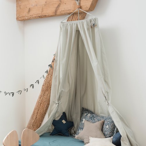 Ciel de lit rêveur - Gris glacé