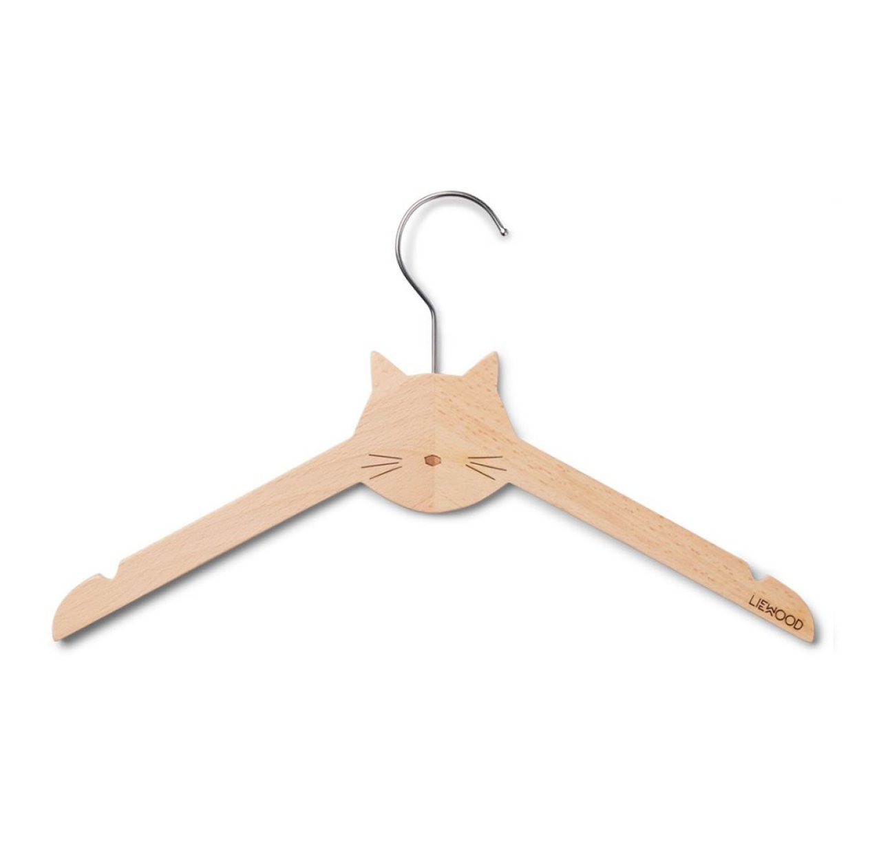 Set de 3 cintres Chat - Naturel