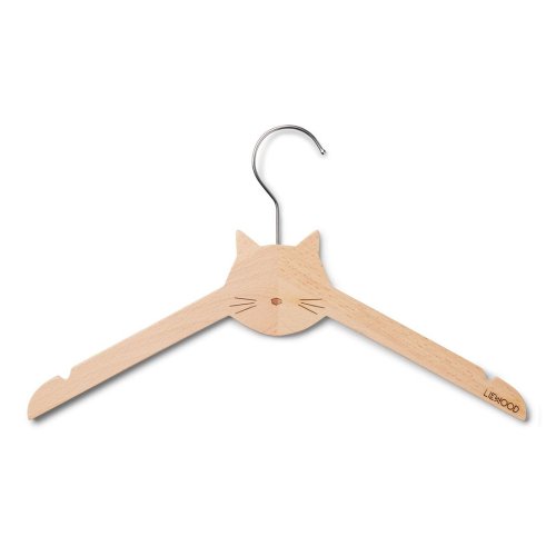 Set de 3 cintres Chat - Naturel