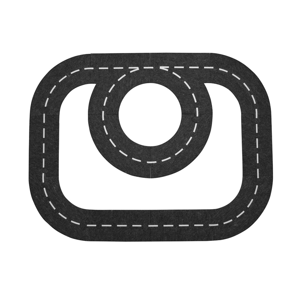 Circuit de voiture en feutre