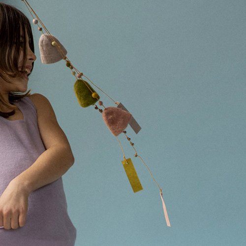 Clochette à suspendre - Rose Quartz