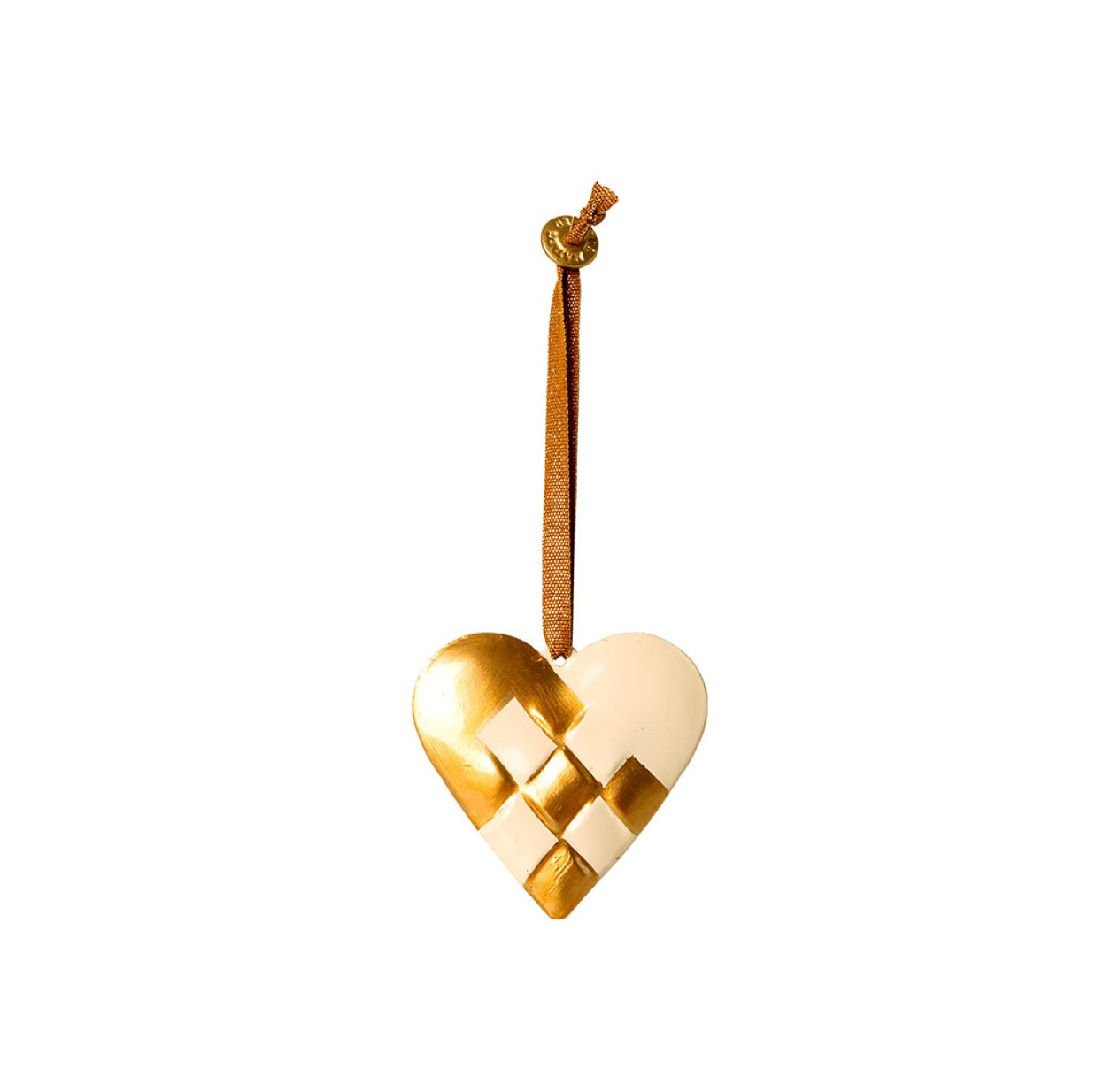Décoration Coeur Tressé à suspendre - Or