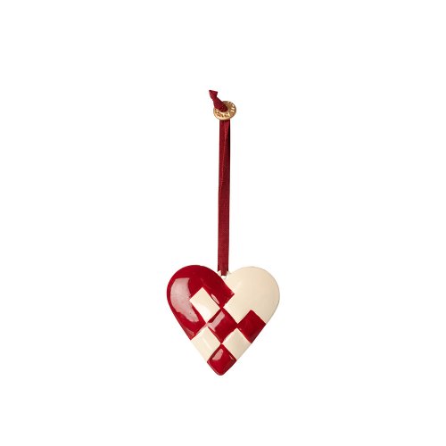 Décoration Coeur Tressé à suspendre - Rouge