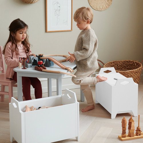 Coffre à jouets Luca - Blanc