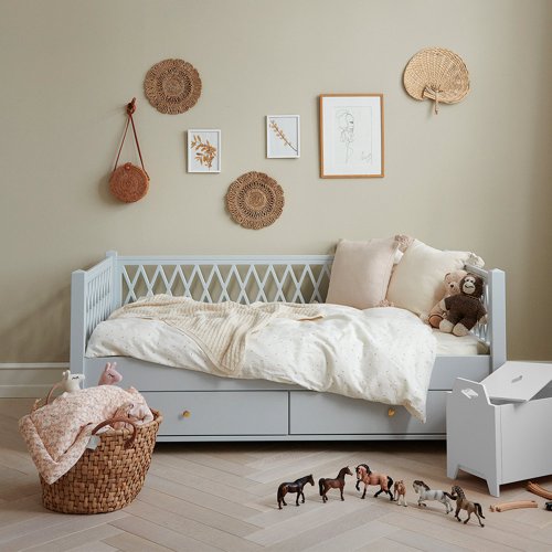 Coffre à jouets Luca - Gris clair