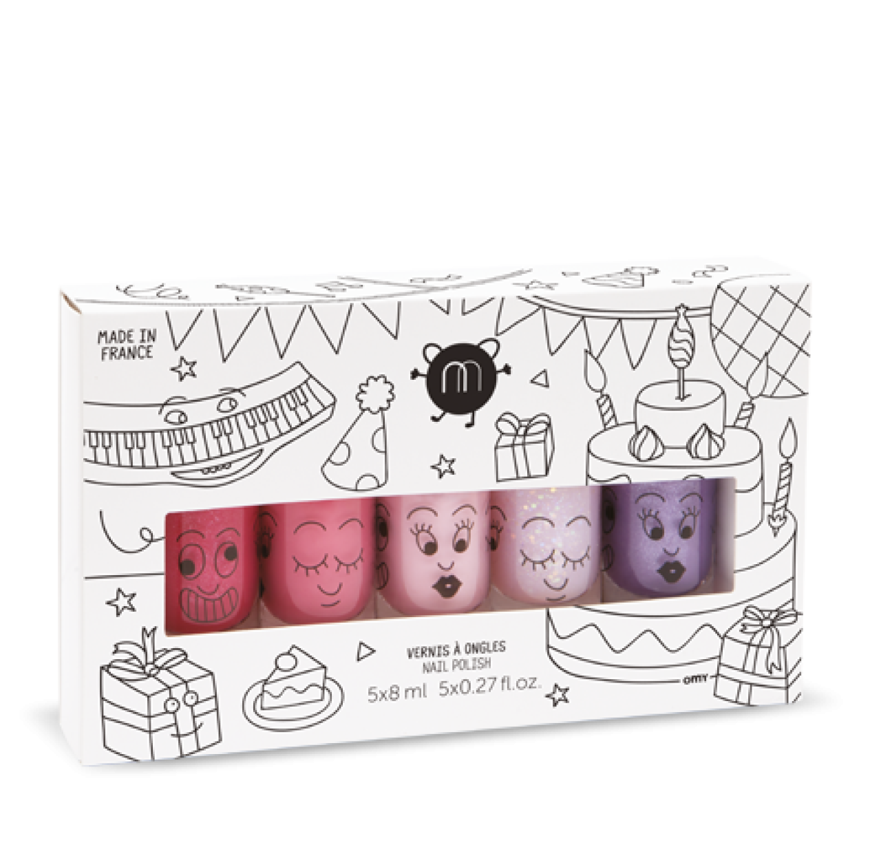 Coffret de 5 vernis Party