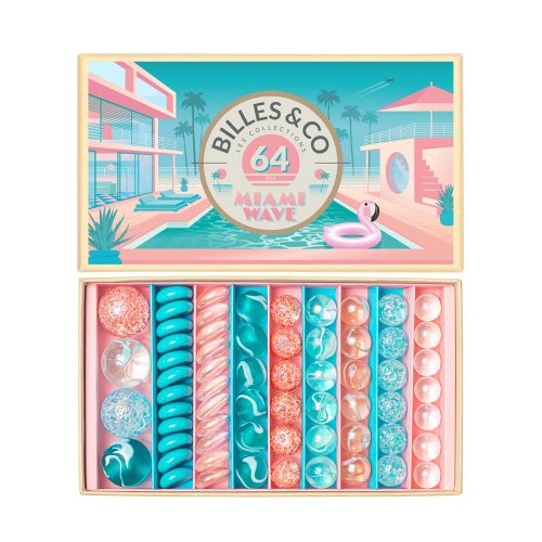 Coffret de 64 Billes - Miami Wave