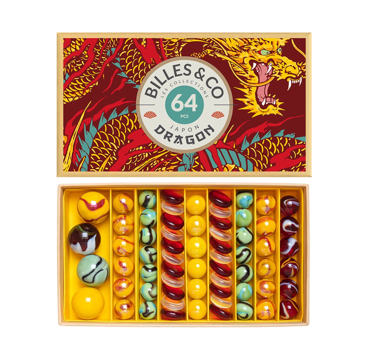 Coffret de 64 Billes Dragon - Yuzu