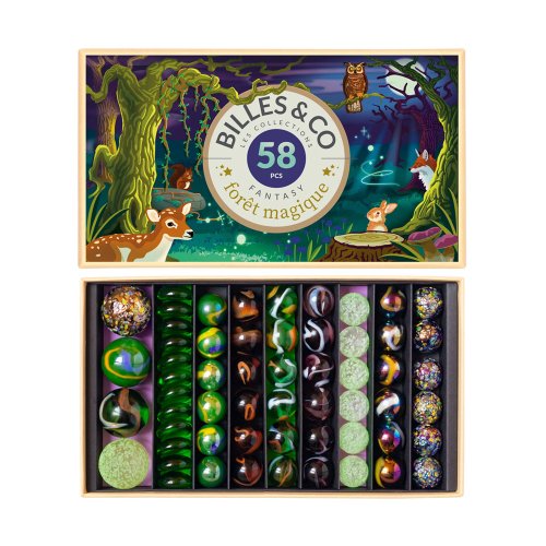 Coffret de 58 Billes - Forêt Magique