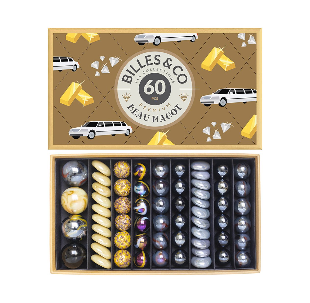 Coffret de 60 Billes Luxe - Beau Magot