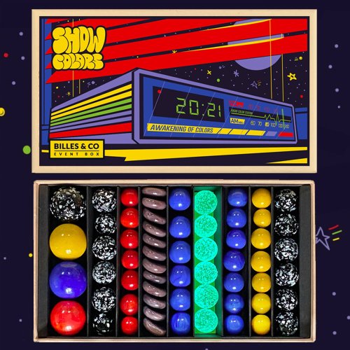 Coffret de 62 Billes - Show Colors Radio Réveil