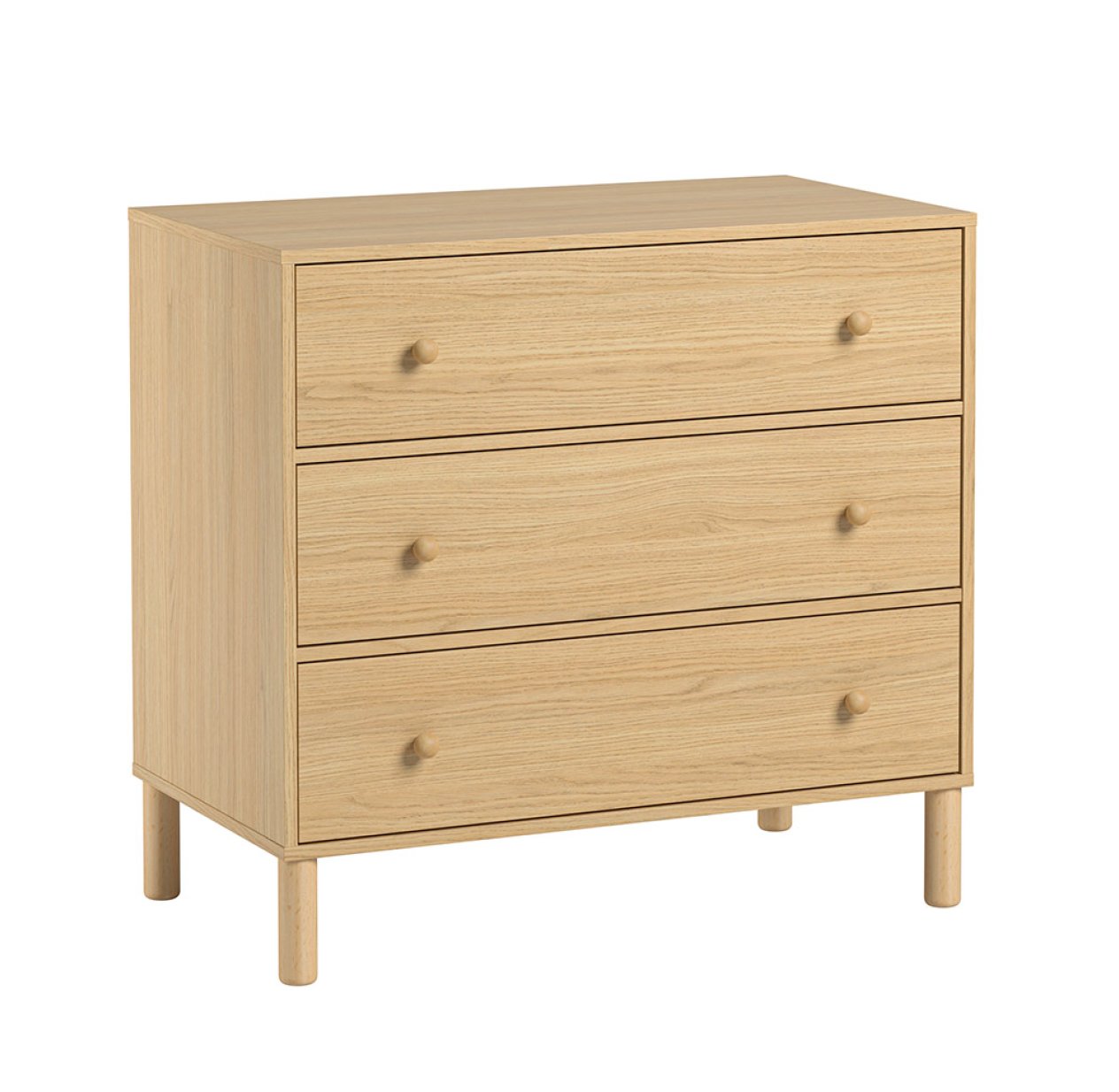 Commode 3 tiroirs à langer Tela - Chêne