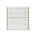 Commode 4 tiroirs Wood Original - Blanc / Chêne