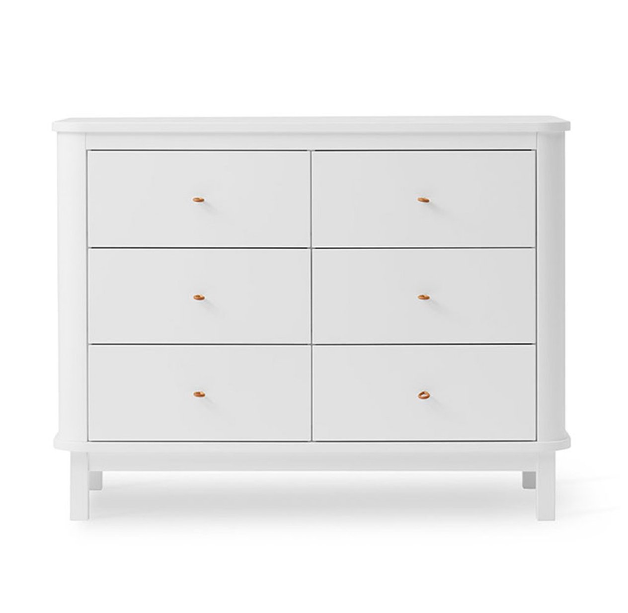 Commode 6 tiroirs Wood - Blanc