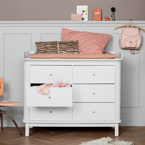 Commode 6 tiroirs Wood - Blanc