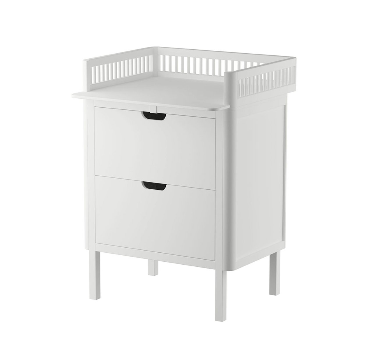 Commode à langer 2 tiroirs - Blanc