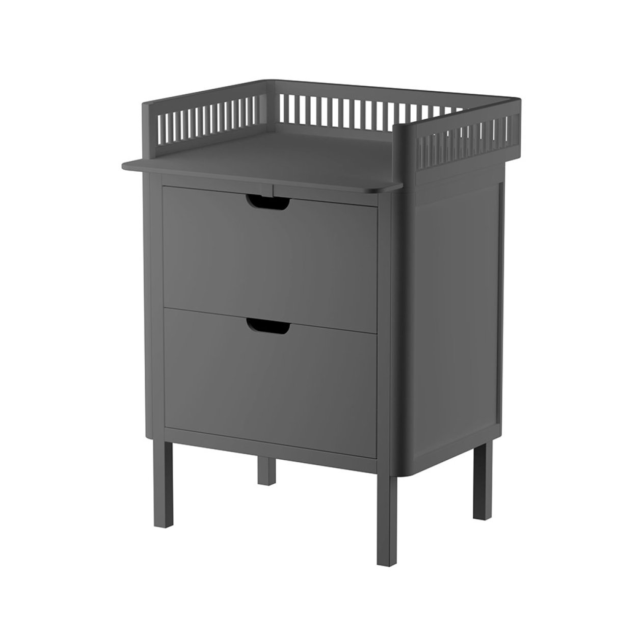 Commode à langer 2 tiroirs - Gris